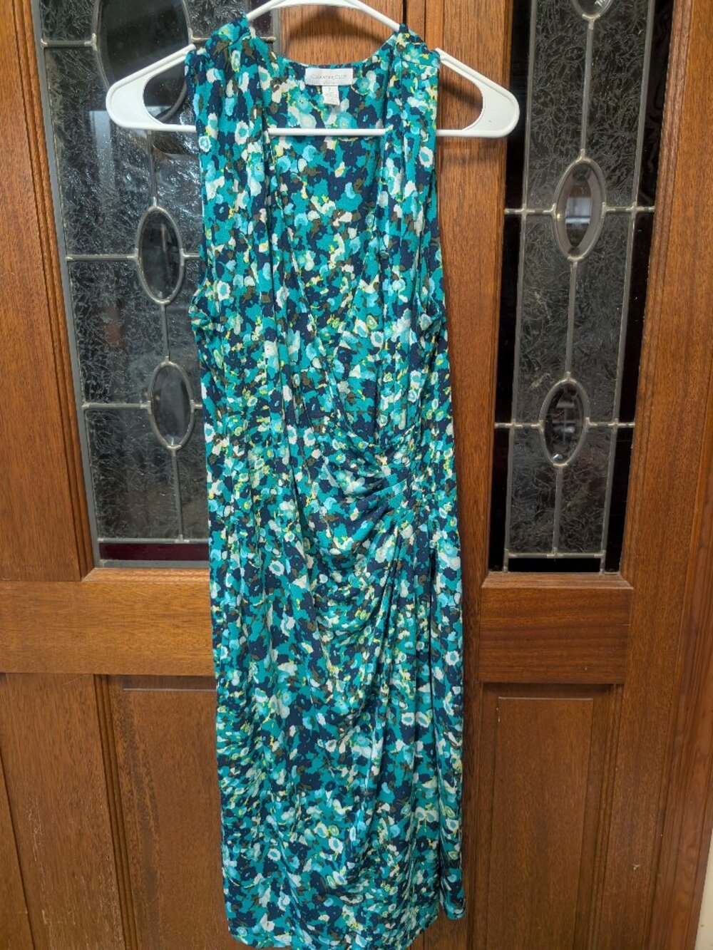 Womens sleeveless wrap dress, size XLarge